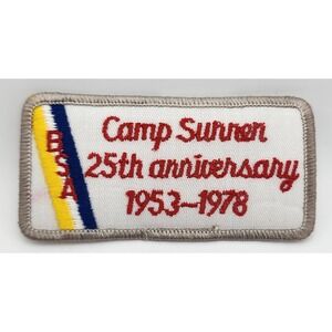 Camp Sunnen 25th Anniversary 1978 Boy Scout Patch
